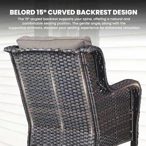 Outdoor Wicker Furniture 5 Pieces Patio Furniture Set Patio Wicker Chairs - Image 4