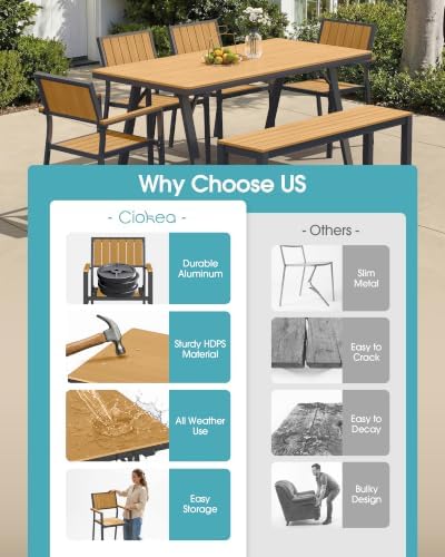 Aluminum Outdoor Patio Dining Set - Image 7