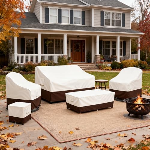 Bitubi Waterproof Patio Sofa Cover, Heavy Duty 3-Seater Outdoor Couch Cover - Image 4