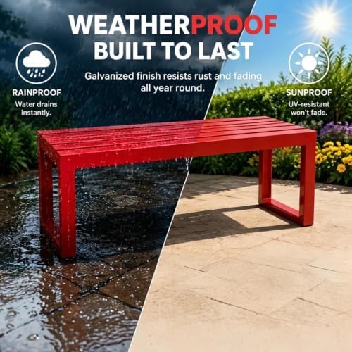 Patio Bench, Backless Garden Bench, Potting Benches - Image 4