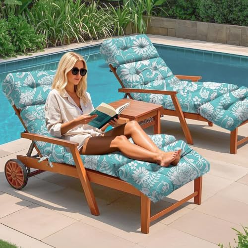 Outdoor Chaise Lounge Chair Cushion 75.1 x 22.8 x 4.7 Inches 100% Waterproof - Image 6