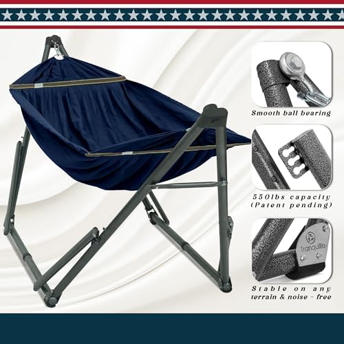 Tranquillo Uniki Hammock with Stand, 550 lbs Capacity - Image 4
