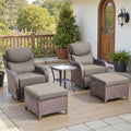 Luxury 6" Thick Cushioned 5 Pieces Patio Furniture Set by Belord