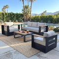 4-Piece Luxury Aluminum Patio Furniture Set, Oversized Outdoor Conversation Set by Vakollia