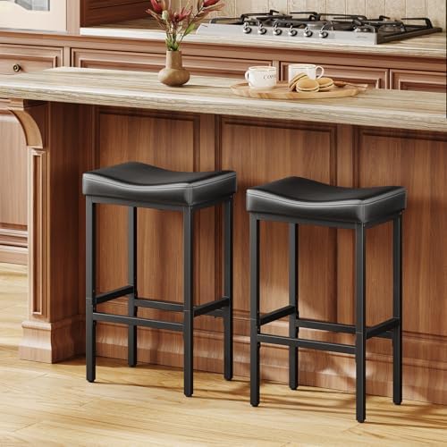 Compact 24 Inch Counter Height Bar Stools Set of 2 by Vellorise