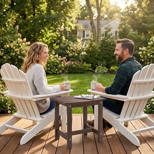 Y&M Outdoor Side Table, HIPS Adirondack Small Single Table, Waterproof Square - Image 2