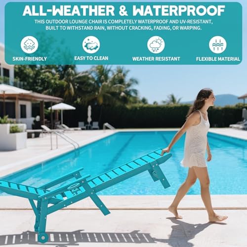 Outdoor Chaise Lounge Chair Set of 2 - Image 4