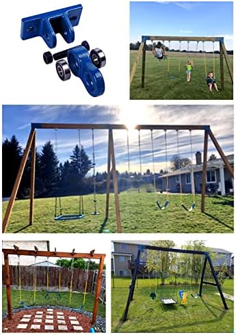 ABUSA Heavy Duty Blue Swing Hangers Screws Bolts Included Over 5000 lb Capacity - Image 7
