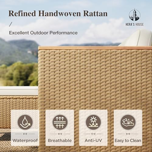 3-Piece Wicker Patio Sectional Furniture Set - Image 2