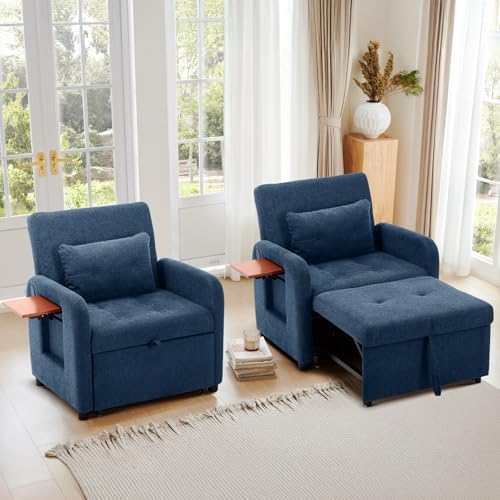 MALOL Convertible Chair-Fabric Sofa Bed, Single Sleeper Sofa - Image 7
