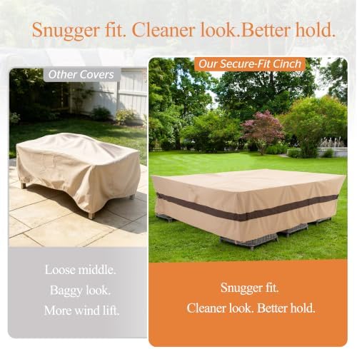 WJ-X3 Patio Furniture Cover, 108W x 84D x 31H - Image 5