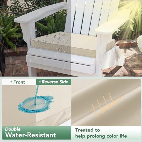 Outdoor Chair Cushions Set of 6: Waterproof & Fade Resistant Deep Seat Cushion - Image 3
