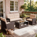 Shintenchi Patio Furniture Set, 4 Pieces Outdoor Conversation Set by Shintenchi%7CFurnitureMadeforRealLife