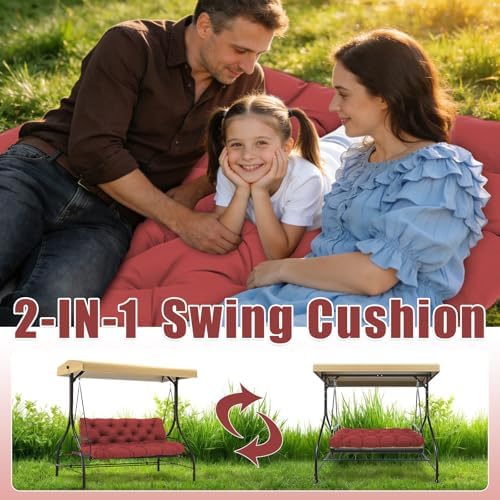 60" / 5 FT Porch Swing Cushions Outdoor - Image 4