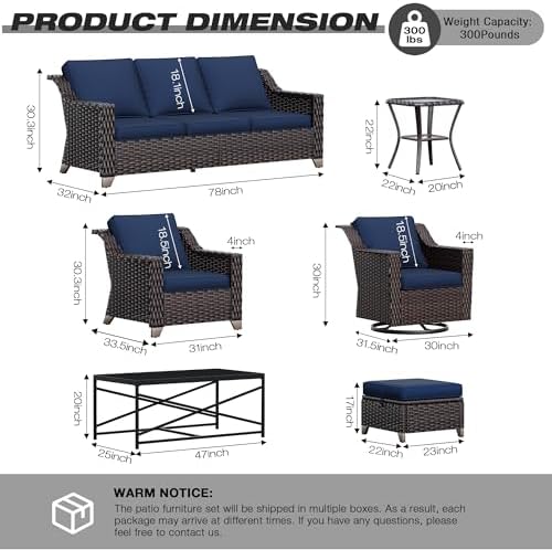 Wicker Patio Chairs Set of 2, Outdoor Rattan Furniture - Image 2