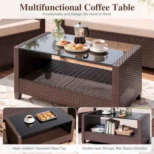 Shintenchi Patio Furniture Set, 4 Pieces Outdoor Conversation Set - Image 6