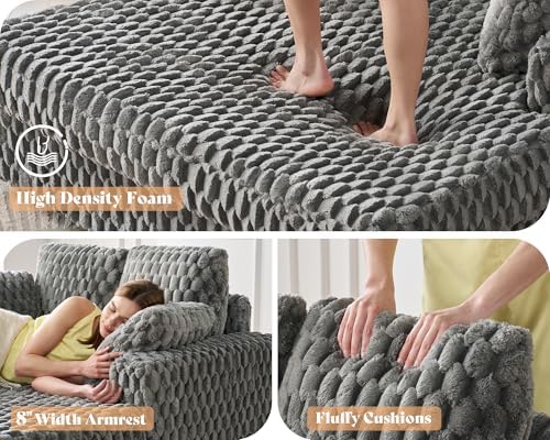 Jocisland 58 Inch Oversized Chaise Lounge, Plush Sofa Bed - Image 3