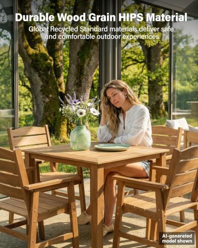 YEFU 12 Piece Square Patio Dining Set, Sturdy Aluminum Frame - Image 6