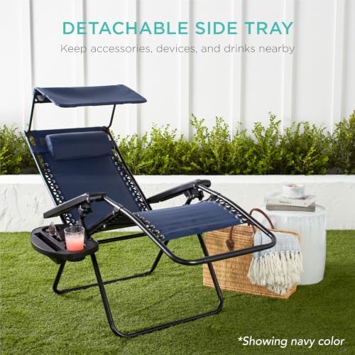Best Choice Products Zero Gravity Chair Recliner w/ Canopy Shade - Image 6