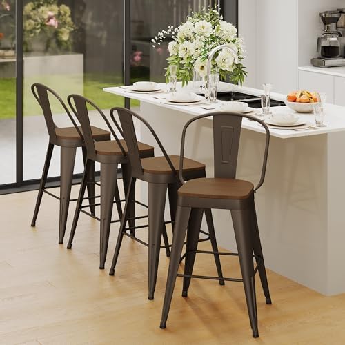 Metal Bar Stools Set of 4 - Image 5