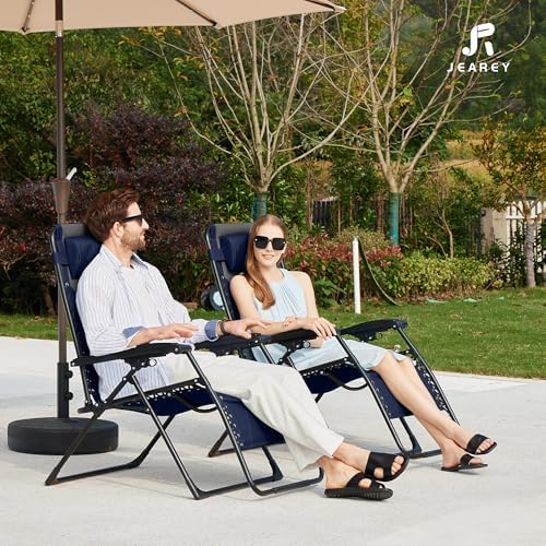 JEAREY Zero Gravity Chair, Oversized Padded Recliner - Image 4
