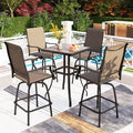 PHI VILLA Outdoor Patio Bar Set of 4, High Top Furniture Set by PHIVILLA