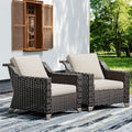 Wicker Patio Chairs Set of 2, Outdoor Rattan Furniture by Joyside