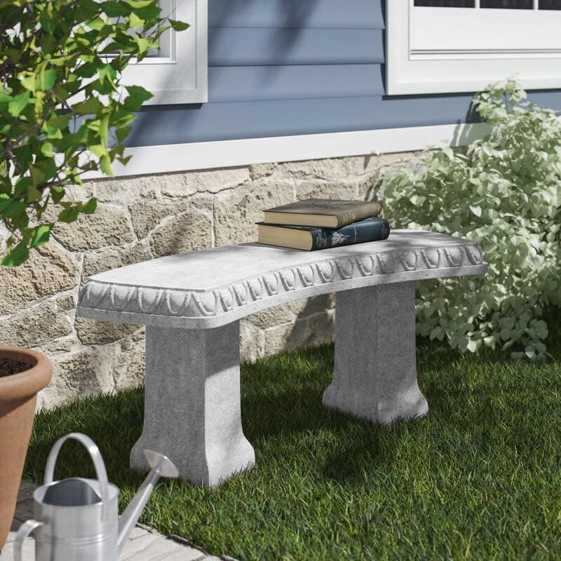 EMSCO Group Garden Bench Statue Resin Construction - Image 3