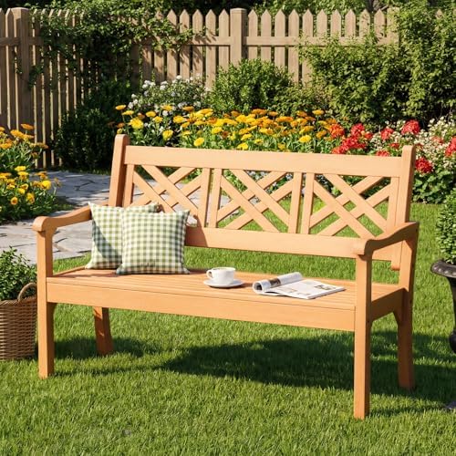 54" Poly Lumber Outdoor Patio Bench Weatherproof - Image 2