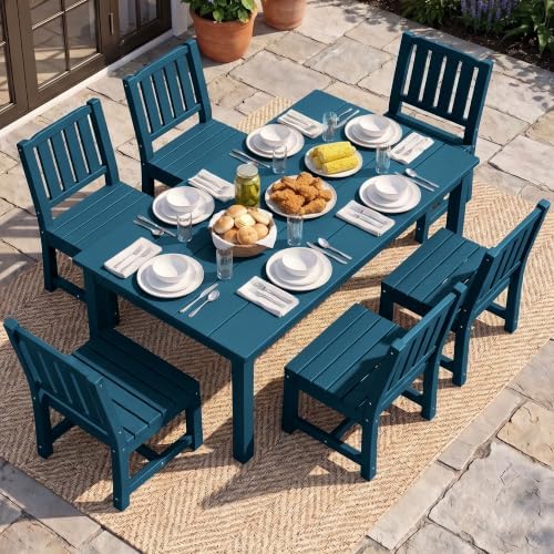 AreShark Patio Dining Set 7 Pcs, Outdoor Table by AreShark