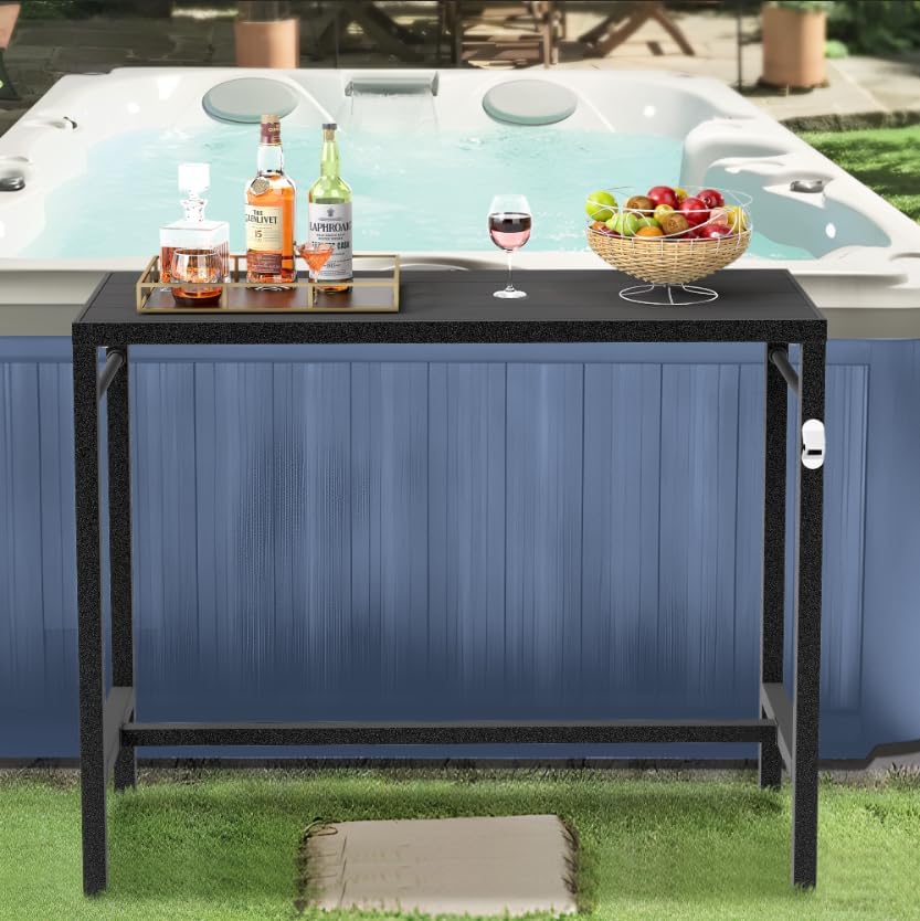 Murago Outdoor Bar Table, Bar Height Outdoor Pub Table, 46 inch Long - Image 2