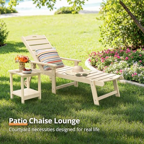LUE BONA Outdoor Chaise Lounge Chair, 5‑Position - Image 4
