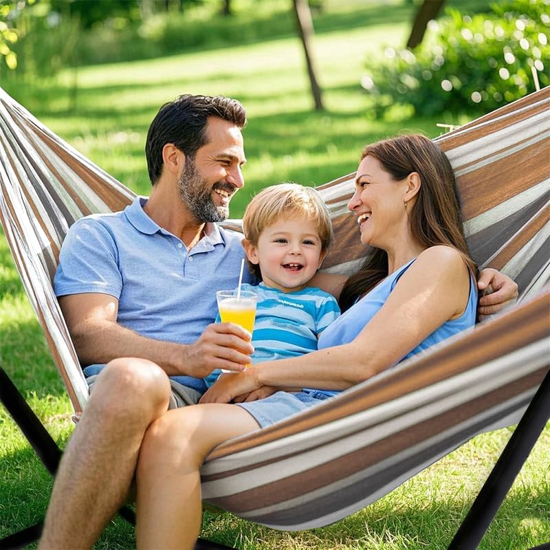ANAGOO 2 Person Hammock with Stand, 500 lb Indoor Outdoor - Image 2