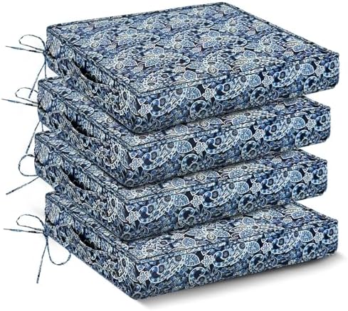 Outdoor Chair Cushions Set of 4 -Waterproof Outdoor Seat Cushions by IPYNBAP