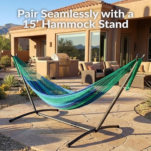 Sunnydaze Mayan XXL Double Heavy-Duty Hammock - Image 4