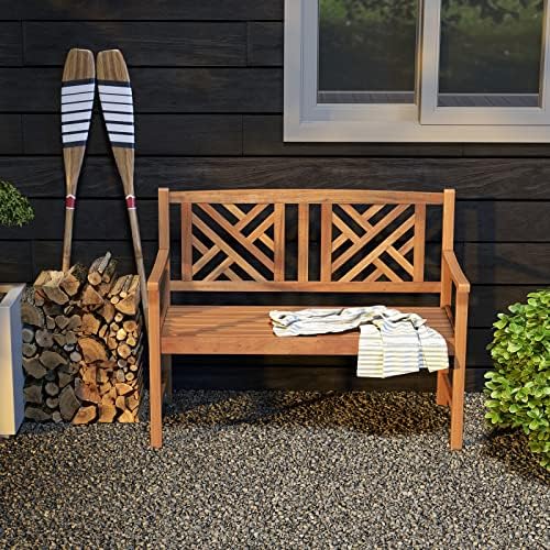 Giantex Outdoor Wooden Garden Bench - Image 2