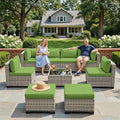 Outdoor PE Wicker Rattan Modular Patio Sectional Sofa Set by Sweecci