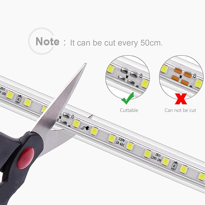 Outdoor LED Strip Lights Waterproof 6500K,98.4ft/30M IP65 High Density LED Tape Light,3600 LEDs/Reel Rope Lights for Home, Balcony, Roof, Backyard, Patio, Garden