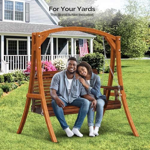 VINGLI XL 4 FT Pro Wooden Porch Swing - Image 6