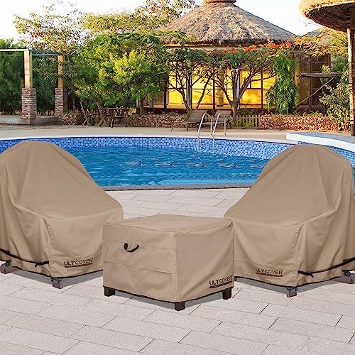 ULTCOVER Waterproof Patio Ottoman Cover 26L x 20W x 18H in - Image 5