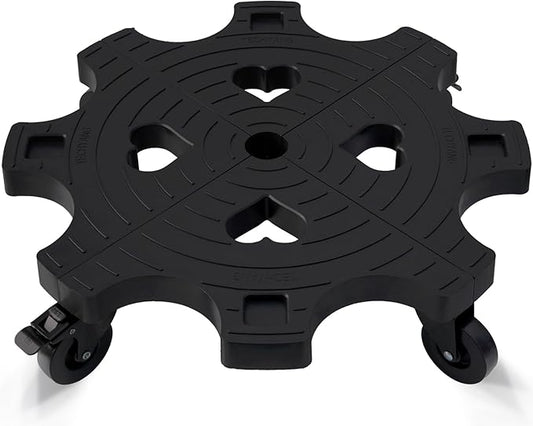 20" Plant Caddy with Wheels 600lbs Heavy Duty Outdoor,Indoor Rolling Plant Stand with 3in Casters Black Plant Dolly Large Potted Planter Cart for Big Flowerpots Plants Pots Garden Pot Mover