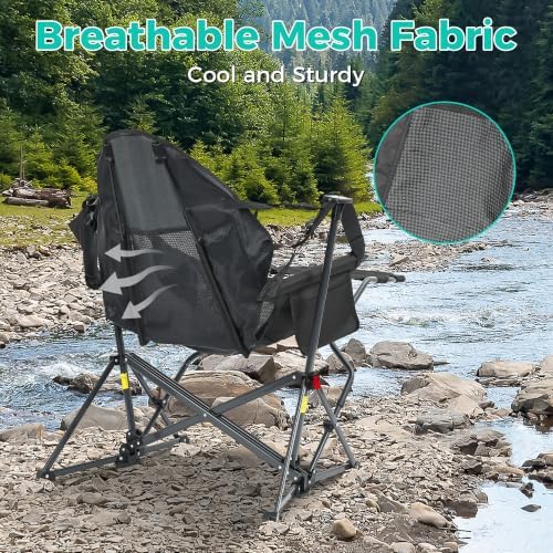 Hammock Camping Chair with Footrest, Foldable Portable Rocking Chairs - Image 7