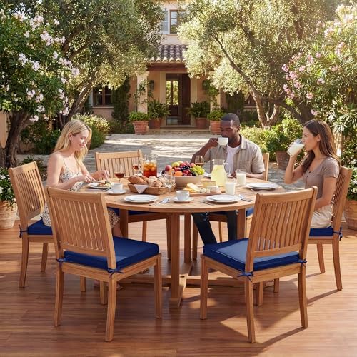 Outdoor Chair Cushions Set of 6: Waterproof & Fade Resistant Deep Seat Cushion - Image 2