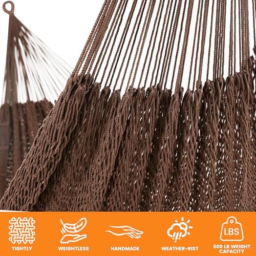Lazy Daze XL Handwoven Mayan Hammock, 10.5FT Double Camping Hammocks - Image 5