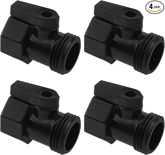 3/4Inch Plastic Garden Hose Connector Garden Hose Shut Off Valve Plastic for Irrigation System Garden Sprayer Sprinkler 4PCS