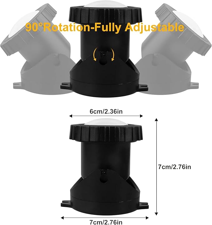 Pond Lights with Timer, Underwater RGB Colored Fountain Lights IP68 Waterproof Spotlights Adjustable Submersible LED Yard Spot Lights for Outdoor (Set of 6)