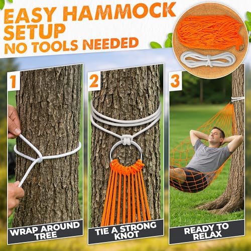 Camping Hammock Without Stand, Net Mesh Hammocks - Image 5