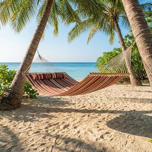 Sunnydaze Quilted Double Hammock - Image 7