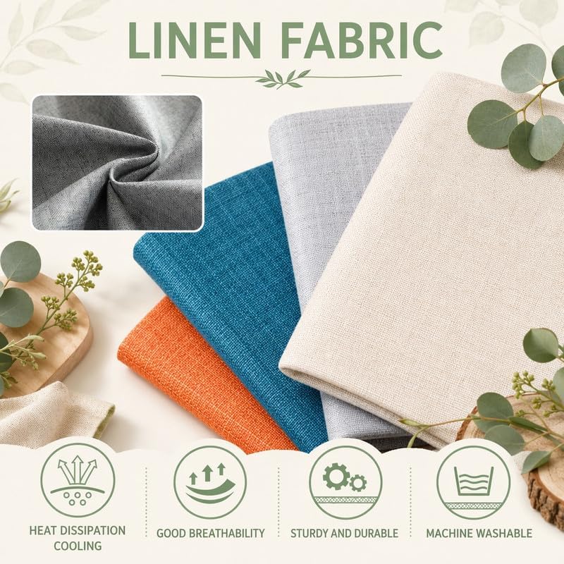 Cushion for Bench Outdoor 16x58in Linen Fabric for Dining Shoes Bench Settee - Image 5
