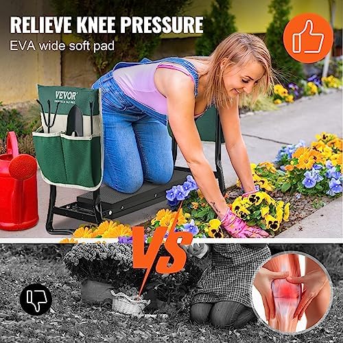 VEVOR Folding Garden Kneeler and Seat Heavy Duty, Widened 8" EVA Foam Pad - Image 4